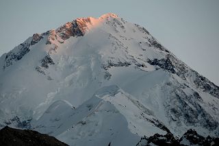 41 Gasherbrum I Hidden Peak North Face Close Up At The End Of Sunset From Gasherbrum North Base Camp In China